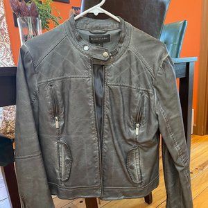 Dark Grey Leather Jacket